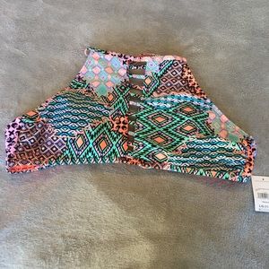 High neck swimsuit top